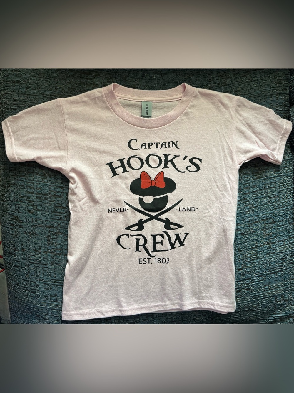 Pink 'Captain Hook's Crew' Graphic Tee by Gildan Sz 5T